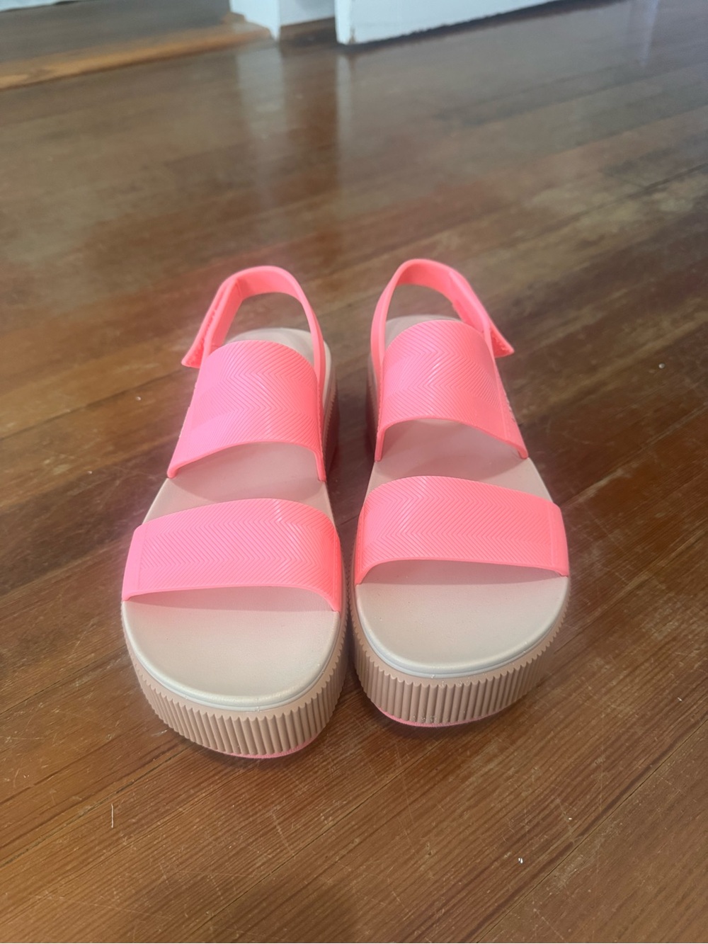Reef Women's Neon Coral Double-Strap Platform Sandals